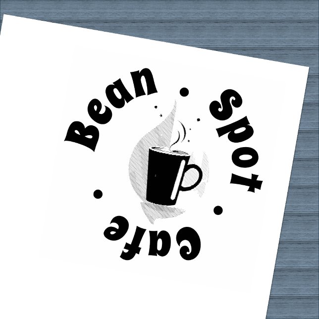 Subtle Design Coffee Mug Logo Loyalty Cafe Rubber Stamp (Creator Uploaded)