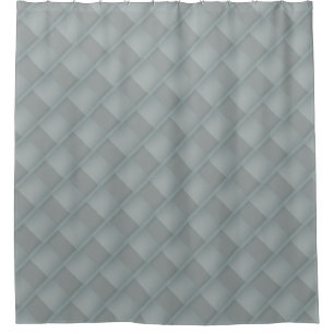 Subtle Diagonal Grey Stripes Geometric Shower Curtain