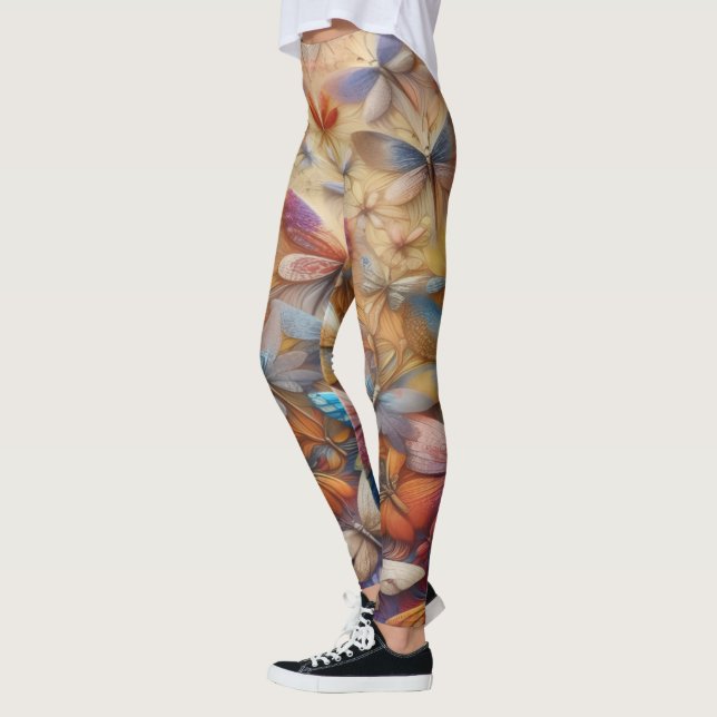 Subtle Dragonflies Leggings (Left)