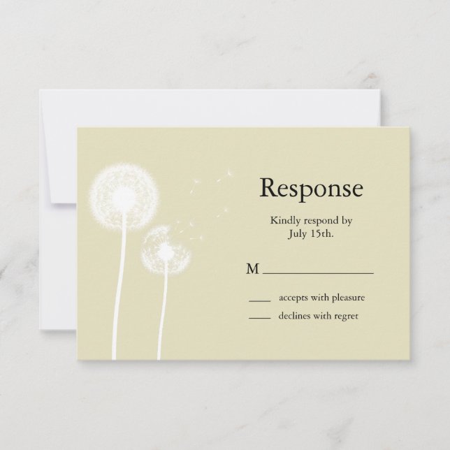 Subtle Elegance RSVP Card (Front)