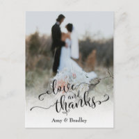 Subtle, Elegant Type Wedding Love and Thanks