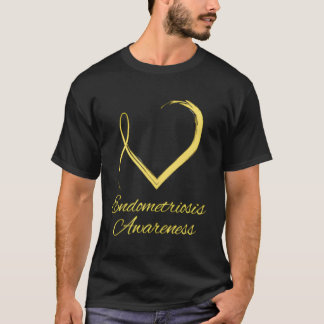 Subtle Endometriosis Awareness Gift Heart Endometr T-Shirt