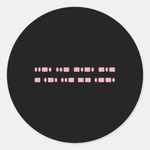 Subtle F--k Trump Morse Code Anti-mega Feminist Ri Classic Round Sticker