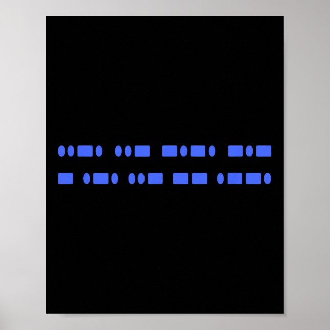 Subtle F T Morse Code Resistance 8647 Feminist Rig Poster (Front)