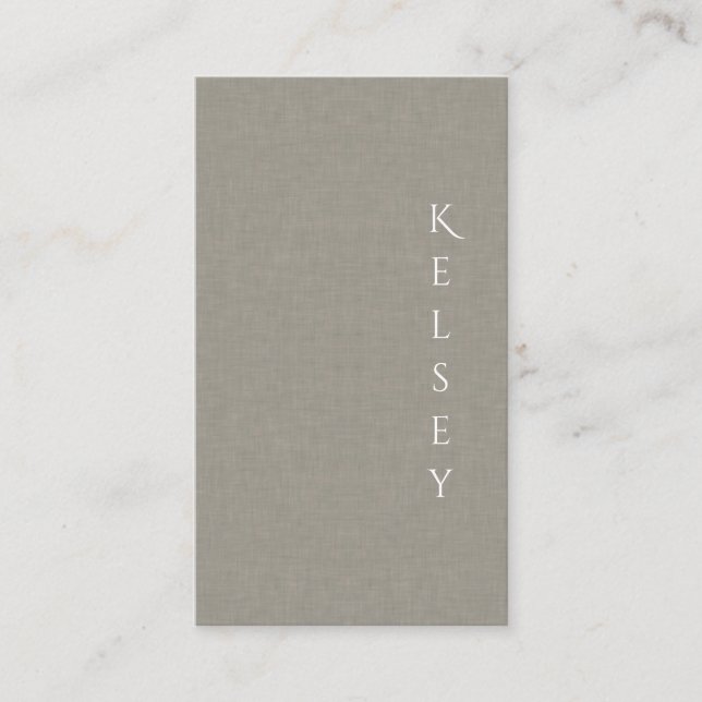 Subtle Fabric Elegant Photo Business Card (Front)