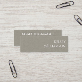 Subtle Fabric Texture Custom Mini Business Card