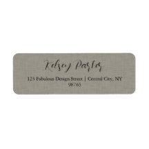 Subtle Fabric Texture Customisable Address Label