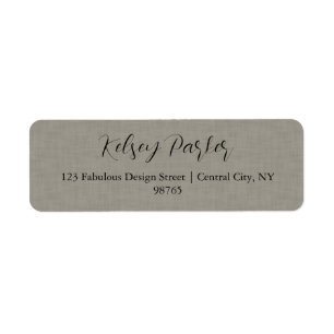 Subtle Fabric Texture Customisable Address Label