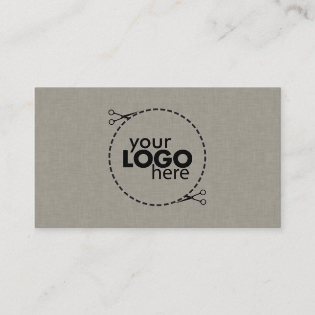Subtle Fabric Texture Customisable Business Card (Front)