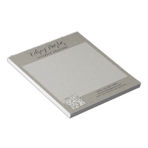 Subtle Fabric Texture Customisable QR-Code Notepad