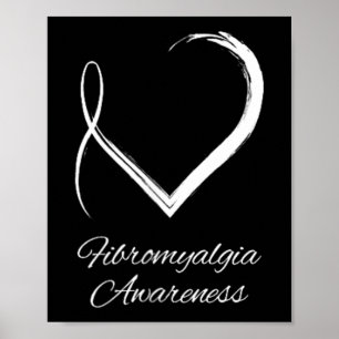 Subtle Fibromyalgia Heart Fibromyalgia Awareness Poster