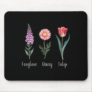 Subtle Floral 8647 Trump Flowers Foxglove Daisy Tu Mouse Mat