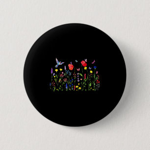 Subtle Floral Anti Trump Hidden Message Sarcastic 6 Cm Round Badge
