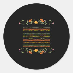 Subtle Floral Anti Trump Hidden Message Sarcastic Classic Round Sticker