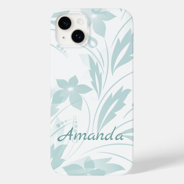 Subtle Floral in Blues Case-Mate iPhone Case (Back)