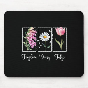 Subtle Floral Liberal Resist Protest Foxglove Dais Mouse Mat
