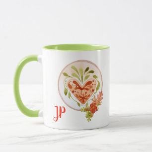 Subtle Floral Personalised Mug