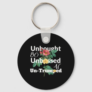 Subtle Floral Unbought Unbossed Un-trumped. 8647 R Key Ring