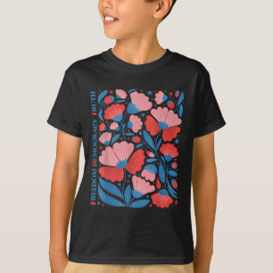Subtle Freedom Democracy Truth Boho Floral 4th Jul T-Shirt