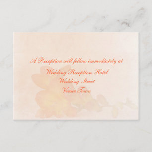 Subtle Freesia Flower Wedding Reception Enclosure Card