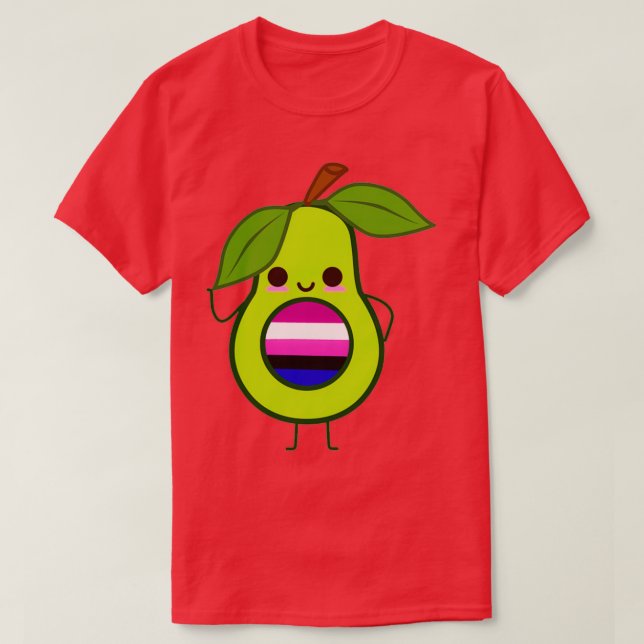 Subtle Genderfluid Avocado genderfluid avocado gen T-Shirt (Design Front)