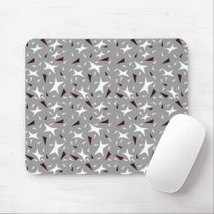 Subtle Geometry: Stars & Triangles – Grey Mouse Mat