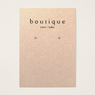 Subtle Gold Glitter  Earring Display Card