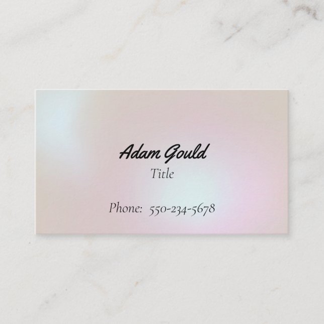 Subtle Gradient Professional Business Card (Front)