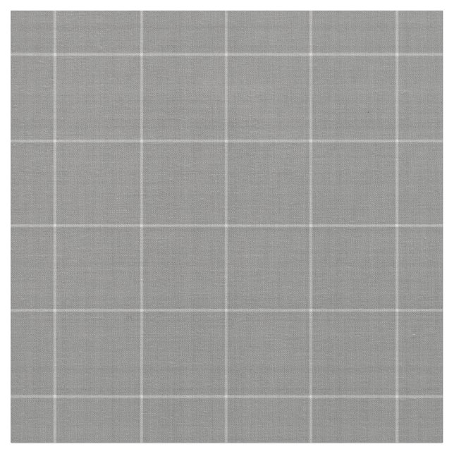 Subtle Gray Textured Tartan Plaid Fabric (Close Up)