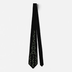 Subtle Green and Black Tie