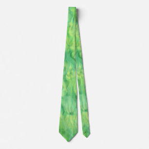 Subtle Green Flames Tie
