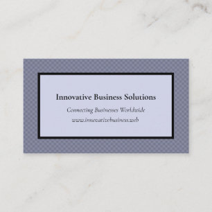 Subtle Grey Checks with Black Frame Business Card