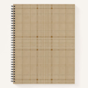 Subtle Grid - brown Notebook