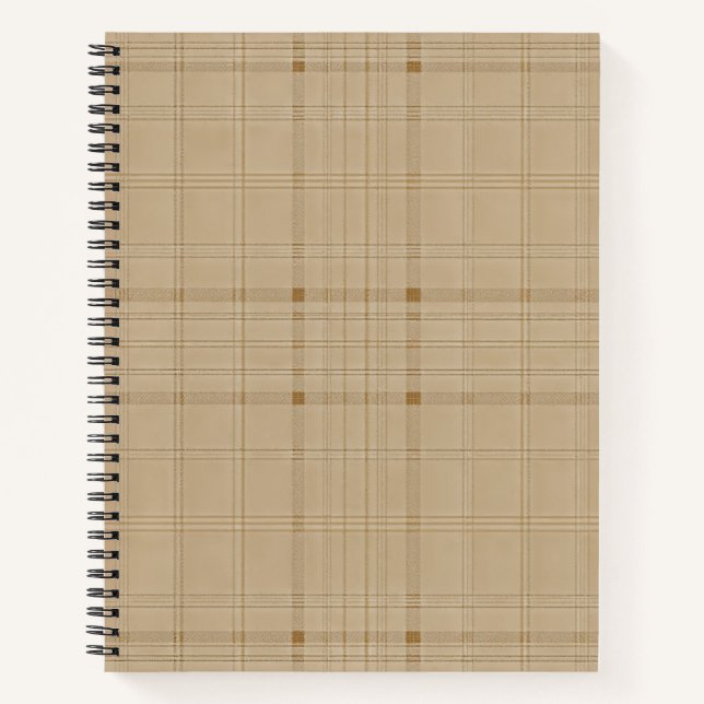 Subtle Grid - brown Notebook (Front)