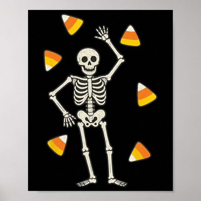 Subtle Halloween Skeleton Candy Halloween Costume  Poster (Front)
