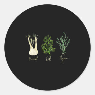 Subtle Herb Fennel Dill Thyme Anti Trump Shirt Res Classic Round Sticker