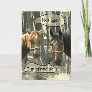 Subtle Humor Horses Talking Birthday Card