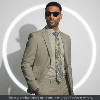 Subtle Impressionist Floral Necktie