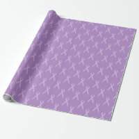 Subtle Lavender Purple Awareness Ribbons Pattern
