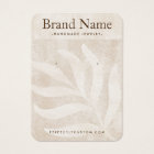Subtle leaf ivory light tan brown display card