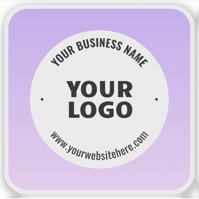 Subtle Light Purple Ombre & Your Business Logo (Front)