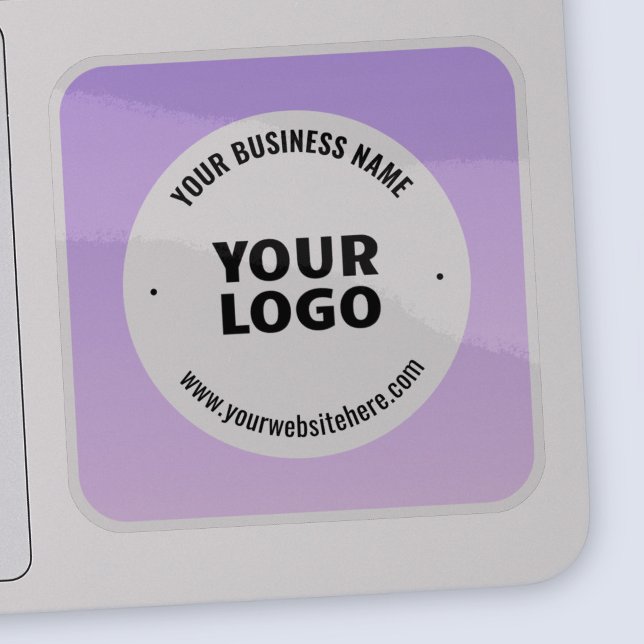 Subtle Light Purple Ombre & Your Business Logo (Creator Uploaded)
