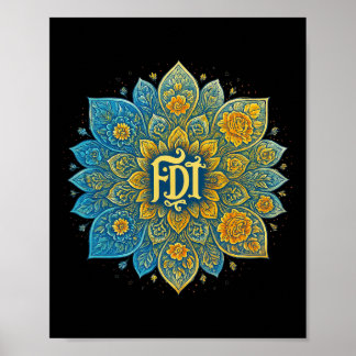 Subtle Mandala Design Pro-democracy Feminist Shirt Poster