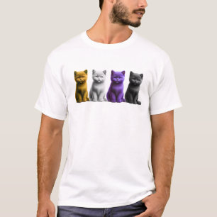 Subtle Non Binary Cats Kitten Pride Month LGBTQ T-Shirt