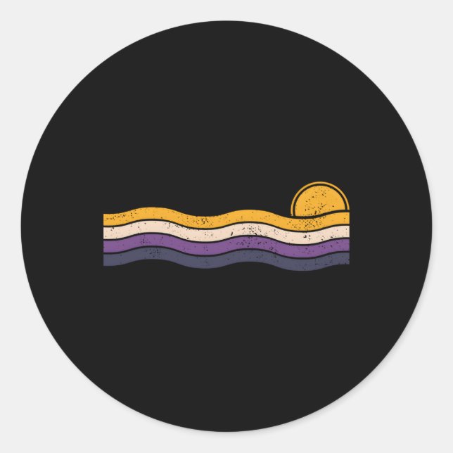 Subtle Nonbinary Pride Flag Classic Round Sticker (Front)