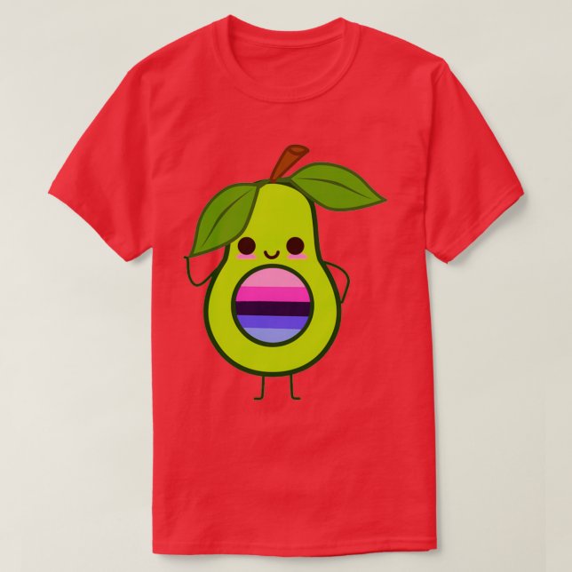 Subtle Omnisexual Avocado omnisexual avocado omni  T-Shirt (Design Front)