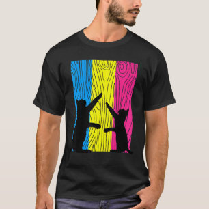 Subtle Pansexual Pride Cat Kitten Funny LGBT Pan T-Shirt