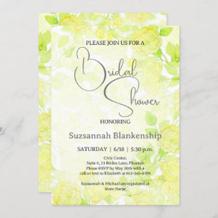 Subtle Pastel Floral Background Bridal Shower  Invitation