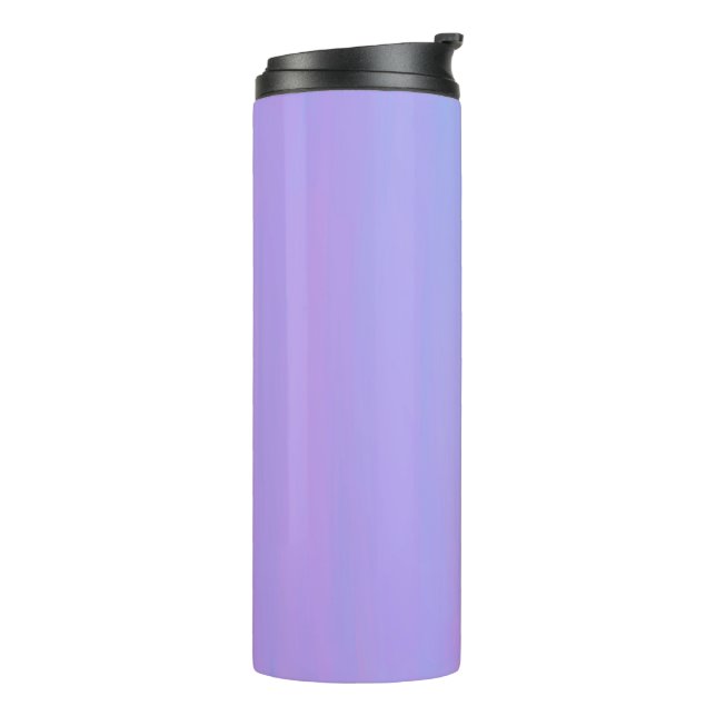 Subtle Pastel Stripes of Lavender, Pink and Blue Thermal Tumbler (Rotated Left)