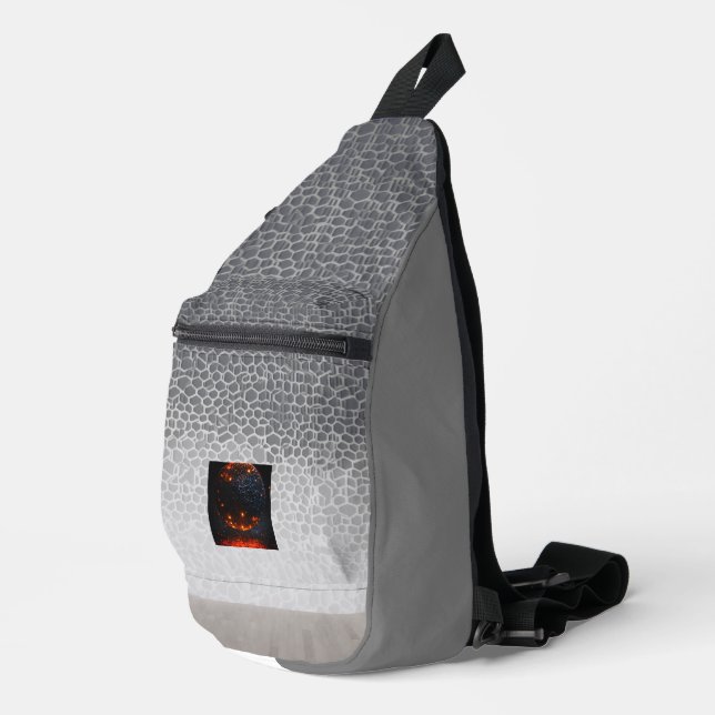 Subtle Pattern with 3D AMOLED Design – Sling Bag (Right Corner)
